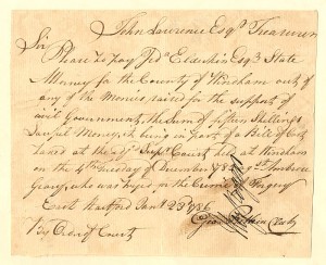 Pay Order for the crime of Forgery - Connecticut Revolutionary War Bonds